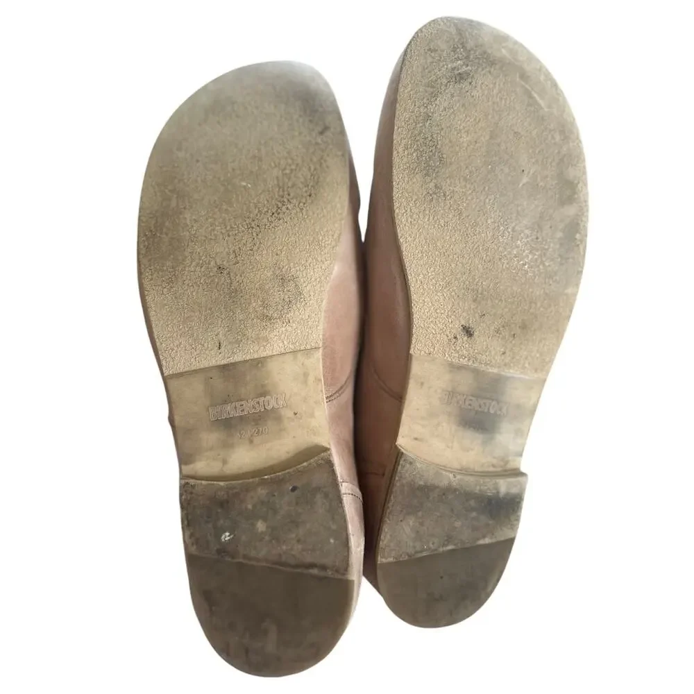 Birkenstock Perugia Minimalist Light Pinkish Tan Lace Up Round Toe Oxford Flat